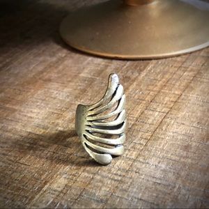 Tarnished Gold Wing Ring